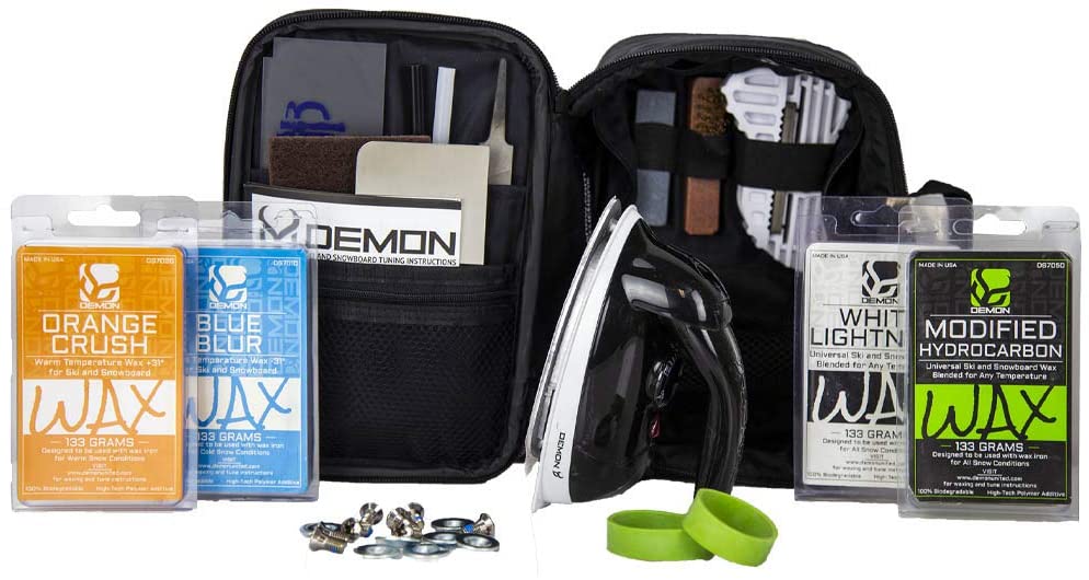  Demon Hyper Speed Ski & Snowboard Tune Kit with Iron, 1lb Wax  Block & Base Cleaner : Sports & Outdoors