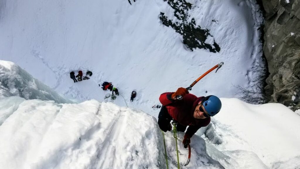 mixed climbing on mountains